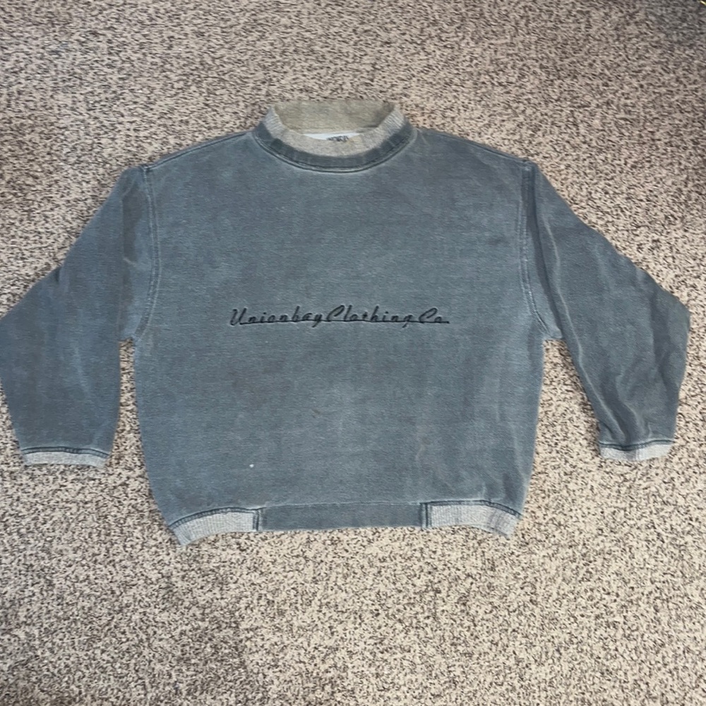 Vintage High Neck Union Bay Sweatshirt. Gray. Size Large